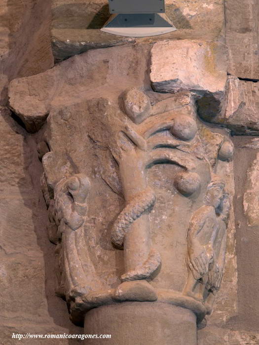 CAPITEL DEL PECADO ORIGINAL. ARBOL Y SERPIENTE
